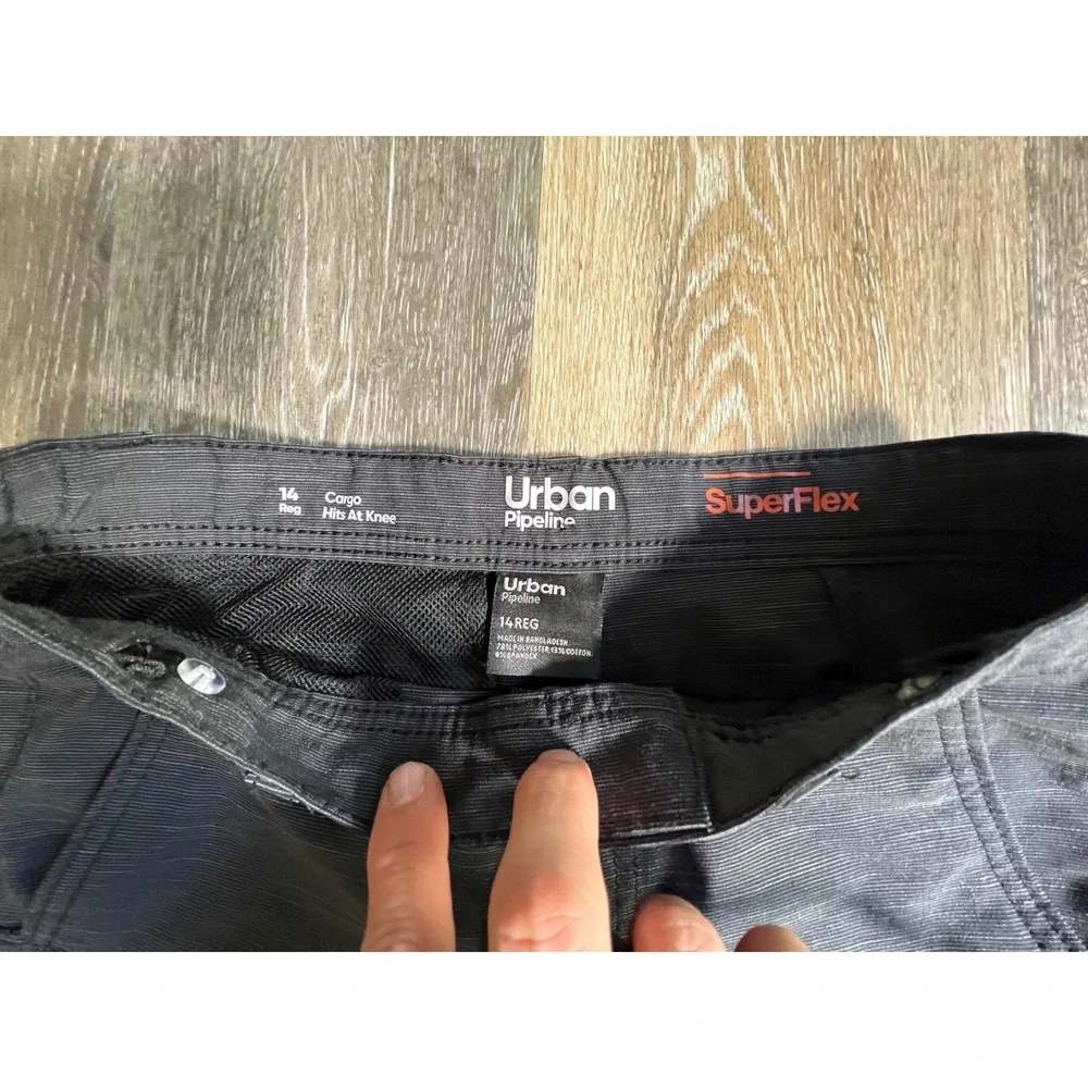 Urban Pipeline‎ Cargo Shorts Boys 14 Grey Excellent SuperFlex Space Dye Utility